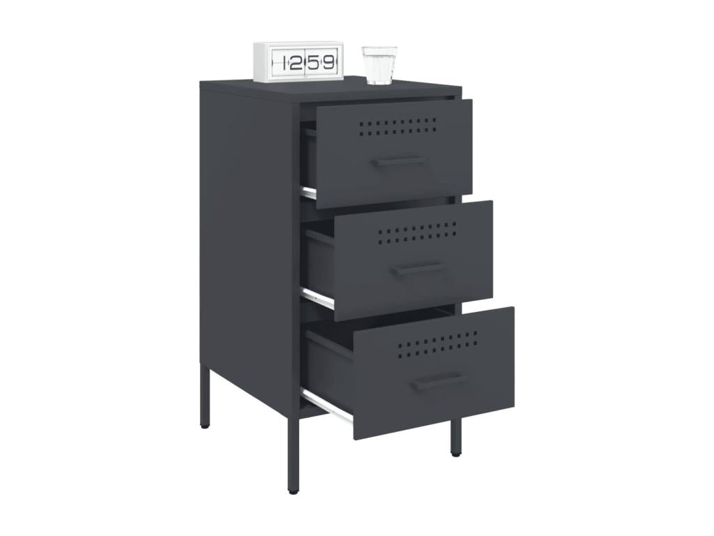 Luxameub PINPAI - Table of chevet anthracite 36x39x68 cm Steel LXIU11570