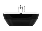 Baignoire îlot Luxameub 150 cm 75 cm Black KSXN85048