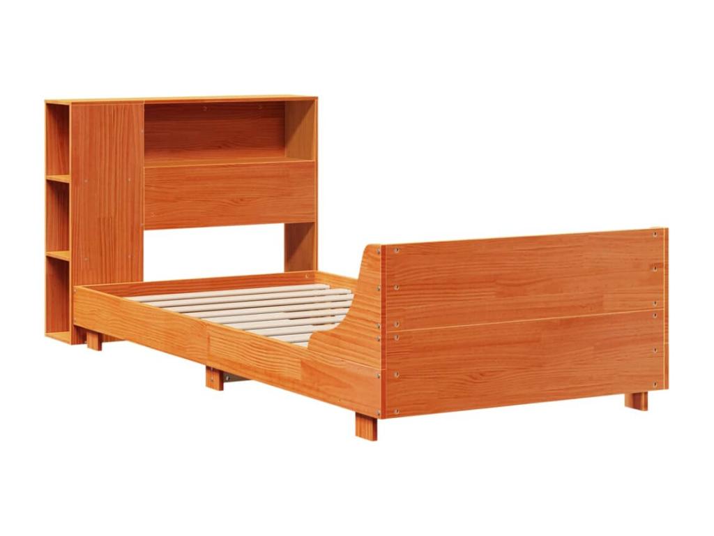 Bed frame without Mattress cire Brown 75x190 cm Mobenze Pine Solid EXRM64422