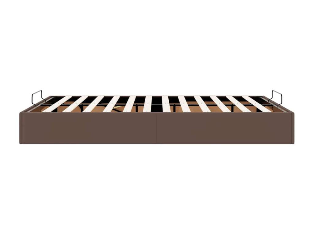 Bed frame Mobenze without Mattress Brown 140x190 cm Faux leather UMMS06896